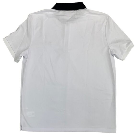 MK Half-Zip Polo Shirt White Michael Kors Size L - Picture 2 of 11